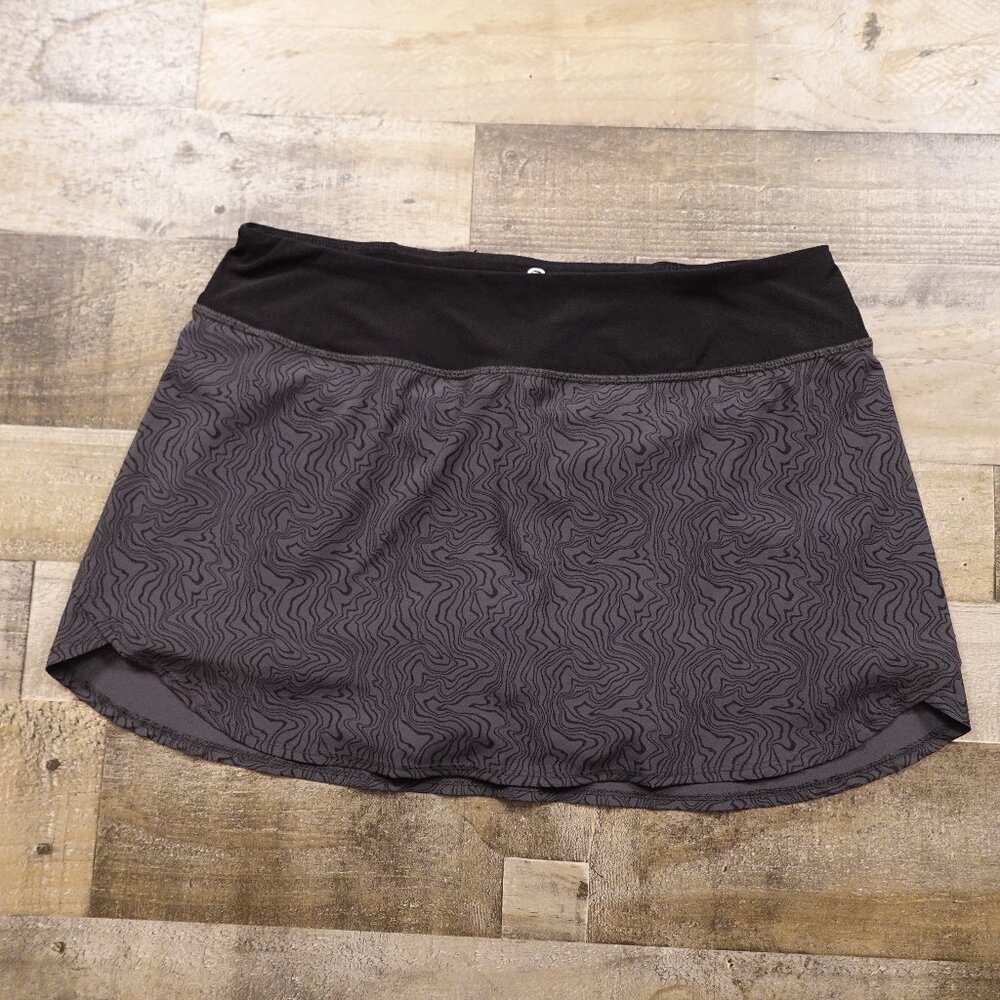 Etonic golf skort women's large gray black skirt shorts‎